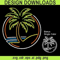 TRW Beachy Sunset Palm