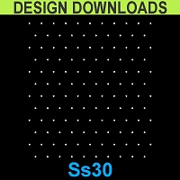 TRW Size SS30 All Over Scatter Rhinestone Design