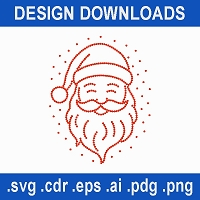 TRW Simple Santa - Rhinestone Design