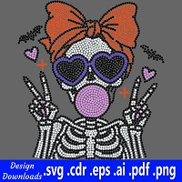 TRW Bubblegum Skeleton - Rhinestone Download