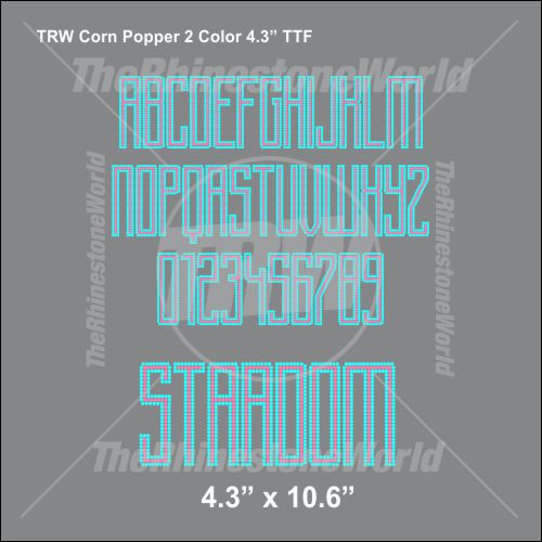 TRW Corn Popper 2 Color 4.3" Rhinestone TTF-Download  