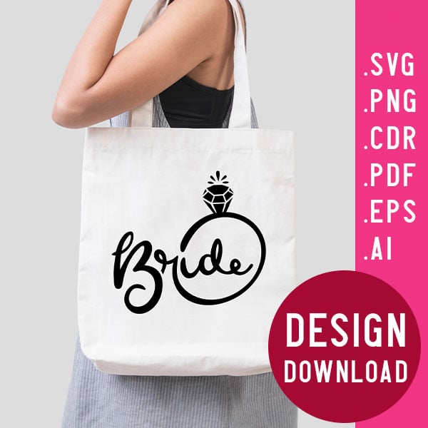 Bride Ring Downloadable Vector SVG Design 