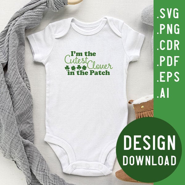 Cutest Clover Downloadable Vector SVG Design 