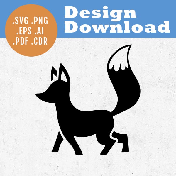 Fox Clipart Downloadable Vector SVG Design 