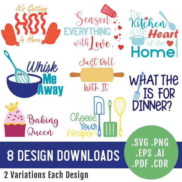 Home Kitchen - SVG Designs Download - Mini Pack 