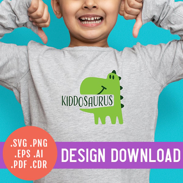 Kiddosaurus Downloadable Vector SVG Design 