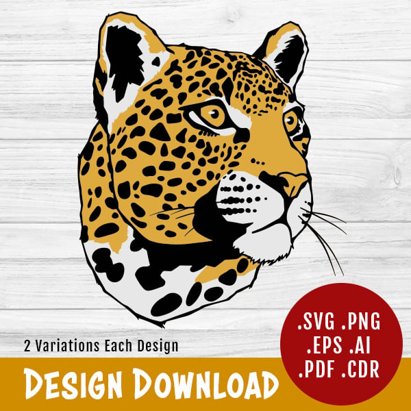 Leopard Head Downloadable Vector SVG Design 