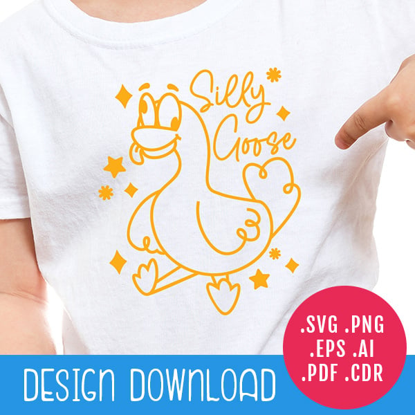 Silly Goose Downloadable Vector SVG Design 