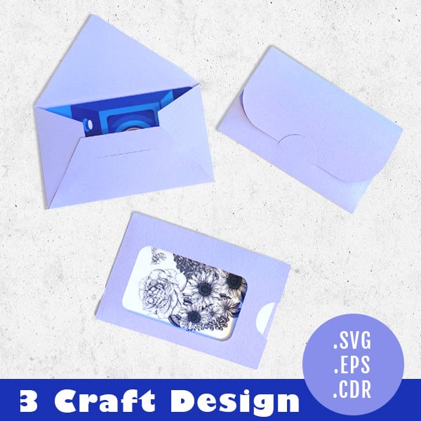 Simple Gift Card Holders Downloadable Vector Craft SVG Design 