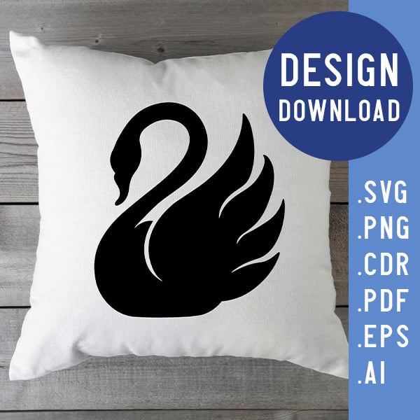 Swan Downloadable Vector SVG Design 