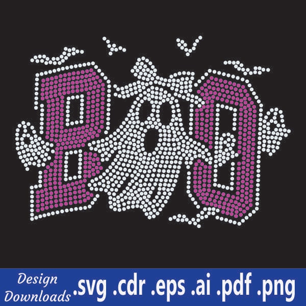 TRW Varsity Boo Ghost - Rhinestone Download 