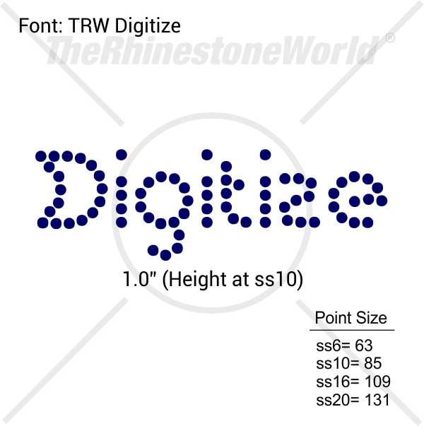 Digitize Rhinestone Font Design Download 