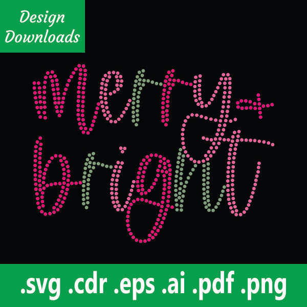 TRW Merry and Bright Script - Rhinestone Download 