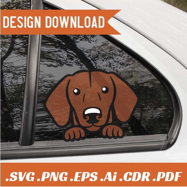 Dachshund Peek - SVG Design Download 