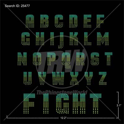 TRW 5757 Rhinestone Alphabet - Download 